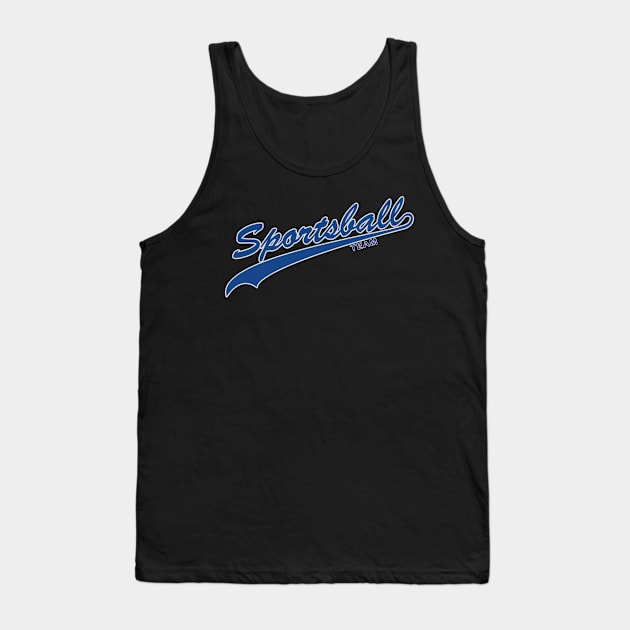 Sportsball! (Blue & Silver) Tank Top by nerdprince